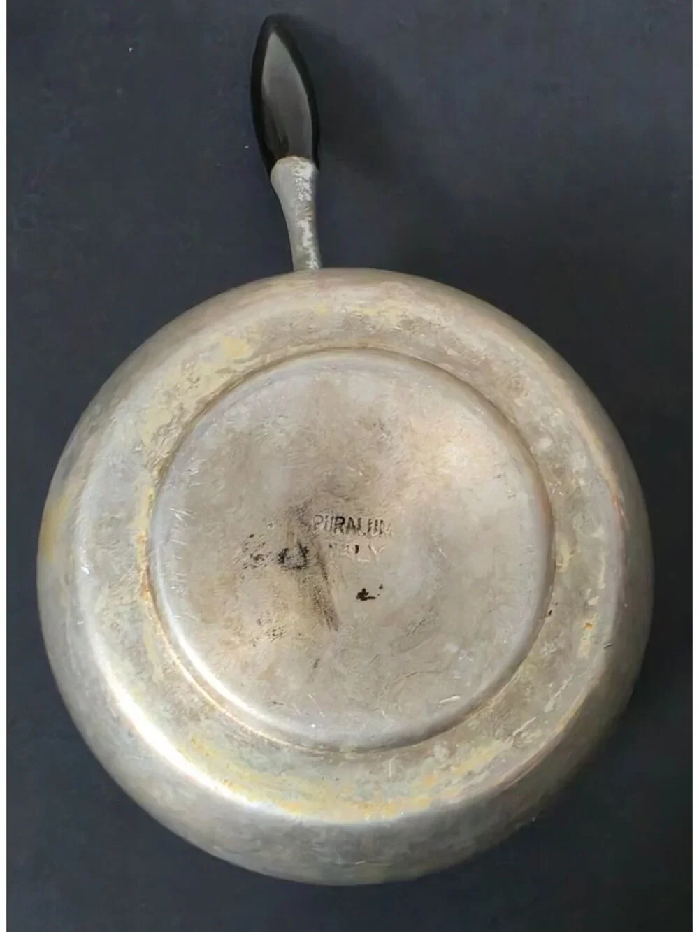 Vintage Puralum Italy Aluminum Saucepan Pot Lid Bakelite Handle MCM 5